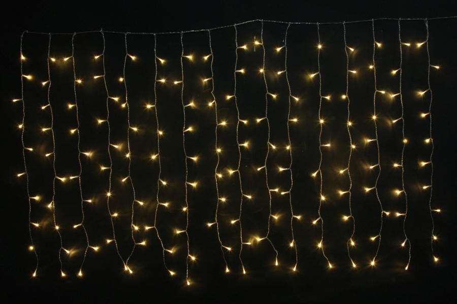 LED Lichtervorhang mit 16 Strängen, Total 160 LED, B160cm H100cm, Pro