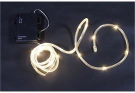 LED Lichtschlauch 20LED  Warm weisses Licht  D: 0.5 x L: 142.5cm - silber Draht