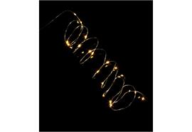LED Micro Draht Lichterkette 40 LED  L: 390cm  silber Draht