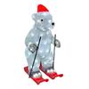 LED Outdoor Acryl Bär  auf Ski mit 80 LED  cool white