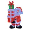 LED Outdoor Acryl Santa  mit Geschenken  mit 60 LED  kalt weiss