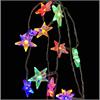 LED Outdoor Lichterkette  mit 100 Sternen, farbig 100LED  Länge 9.90m