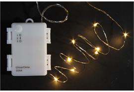 LED Outdoor Micro Draht Lichterkette  80 LED, L: 790cm  silber Draht