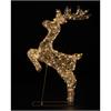 LED Rentier gold Outdoor  aus Metall mit 400 LED Micro Light  Grösse 12x37x64cm