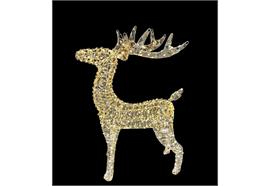 LED Rentier gold Outdoor  aus Metall mit 600LED Micro Light  goldige PET Streifen