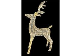 LED Rentier gold Outdoor  aus Metall mit 720LED Micro Light  goldige PET Streifen
