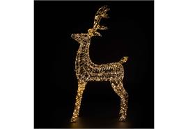 LED Rentier gold Outdoor  aus Metall mit 720LED Micro Light  goldige PET Streifen