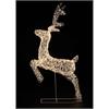LED Rentier silber Outdoor  aus Metall mit 600LED Micro Light  Grösse 15x50x88cm