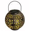 LED Solar Laterne  aus Kunststoff  rund mit 1 LED  Farbe: Bronze  D:18.5cm H:17cm