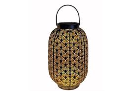 LED Solar Laterne  aus Metall  D:18 x H:30cm