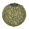 LED Solar Laterne  aus Metall in Hellgrün rund  mit 1 LED  Design Leaf  D:30cm