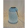 LED Solar Laterne  in Blau aus Metall  D15.5cm H25.5cm