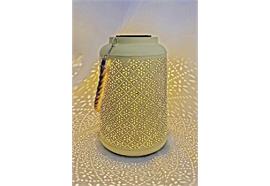 LED Solar Laterne  in Gelb aus Metall  D15.5cm H25.5cm