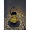 LED Solar Laterne Metall  konisch mit 1warm weissen LED  Farbe: Bronze