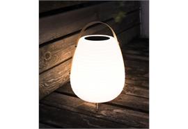 LED Solar Leuchte mit Henkel  Rotationslampe mit Fernbedienung  Grösse: 20x20x28cm