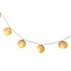 LED Solar Lichterkette  mit 10 weissen Nylon Balls  mit je 1 warm weissen LED