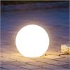 LED Solar Outdoor Kugel D:20cm  mit 2 LED warm weiss  mit ON / OFF Schalter