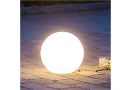 LED Solar Outdoor Kugel D:20cm  mit 2 LED warm weiss  mit ON / OFF Schalter