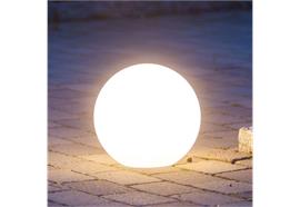 LED Solar Outdoor Kugel D:25cm  mit 2 LED warm weiss  mit ON / OFF Schalter