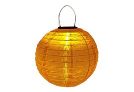 LED Solar Outdoor Lampion  mit 1 LED D:25cm  Farbe: Dunkelgelb  Warm weisses Licht