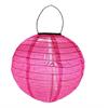 LED Solar Outdoor Lampion  mit 1 LED D:25cm  Farbe: Pink  Warm weisses Licht