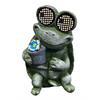 LED Solar Schildkröte  mit bewegenden LED Augen  aus Polyresin  Grösse 9.2x9.1x14.7cm