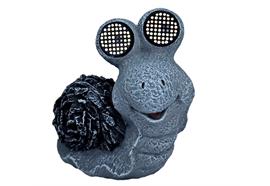 LED Solar Schnecke  mit bewegenden LED Augen  aus Polyresin  Grösse 6.7x11.5x13.4cm