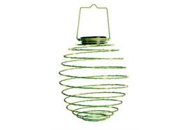 LED Solar Spiral Hängelampe  D: 16cm mit 20 LED  Microlight  Farbe: Grün
