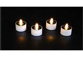 LED Solar Teelicht  4er Set  warm weisses Licht