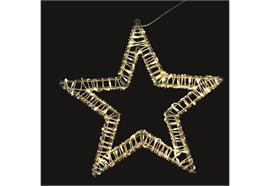 LED Stern Outdoor Metall  mit 150 LED  Farbe: Silber  D: 40cm - T:5cm