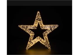 LED Stern Outdoor Metall  mit 1500 LED  Farbe: Silber  D: 90cm - T:11cm