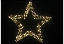 LED Stern Outdoor Metall  mit 200 LED  Farbe: Silber  D: 50cm - T:5cm