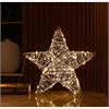 LED Stern Outdoor Metall  mit 80 LED  Farbe: Silber  D: 25cm - T:5cm