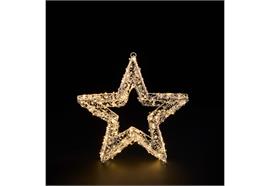 LED Stern weiss Outdoor  aus Metall mit 400 LED Micro Light  Grösse 8x38x38cm