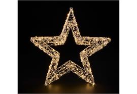 LED Stern weiss Outdoor  aus Metall mit 500 LED Micro Light  Grösse 8x50x50cm