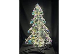 LED Tannenbaum Candy Outdoor  aus Metall mit 720LED Micro Light  Farbige PET Streifen