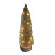 LED Tannenbaum Gold auf Holzsockel H:40cm D: 14cm  Mit 20 Tautropfen LED