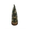 LED Tannenbaum Grün auf  Holzsockel H:28cm D: 11cm  Mit 10 Tautropfen LED