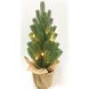 LED Tannenbaum im Topf H:50cm  mit 10 LED Lichterkette  Topf in Jute eingewickelt