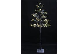 LED Tannenbaum mit 155 LED  Grüne Zweigen schneebedeckt  H:150cm  Farbe: Braun