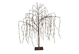 LED Weidenbaum Outdoor  mit 420 LED Höhe 150cm  Farbe: Braun  Warm weisses Licht