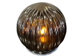 LED Windlicht Glas  braun  mit Flackerlicht