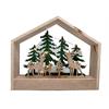 LED XMAS Diorama Holz  mit 7 LED  Motiv: Waldszene mit  Tannenbäum  L4cm x B17cm x H20cm