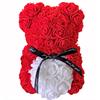 Rosenbär in Rot  mit weissem Herz  mit Geschenkbox
