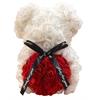 Rosenbär in Weiss  mit rotem Herz  mit Geschenkbox