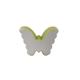 Schmetterling zum Stellen aus Keramik  Farbe: Weiss/Grün  H: 9.5cm T:3cm B:10.3cm
