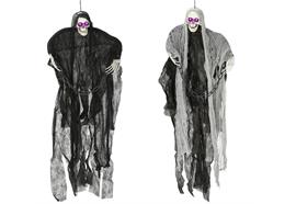 Sensenmann mit Kette  2-assortiert animiert  Kunststoff, Polyester