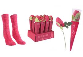 Socken Rose  Geschenkverpackung  Grösse: one size 37-42  1Paar