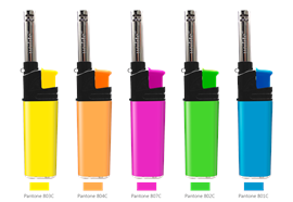 Stabfeuerzeug Mini Unilite  Bern assortiert 5 Farben  25 Stück im Display
