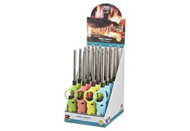 Stabfeuerzeug TOM BB-20  assortiert 4 Farben  Pastell Kunststoff  im Display